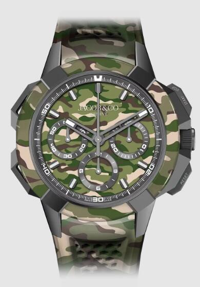 Jacob & Co. epic x chrono 44mm tri-compax Green Watch Replica EC440.20.AB.AA.A Jacob and Co Watch Price